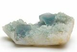 Cubic, Blue-Green Fluorite Crystal Cluster with Phantoms - China #217446-1